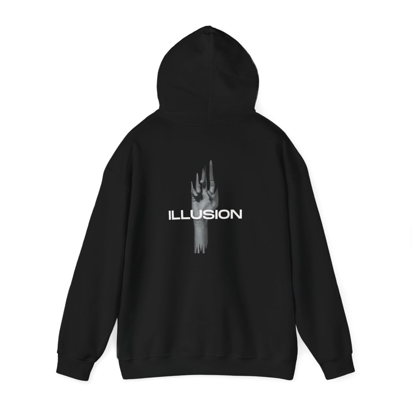 Chic Unisex Hooded Sweatshirt with Hand Design – Cozy & Stylish