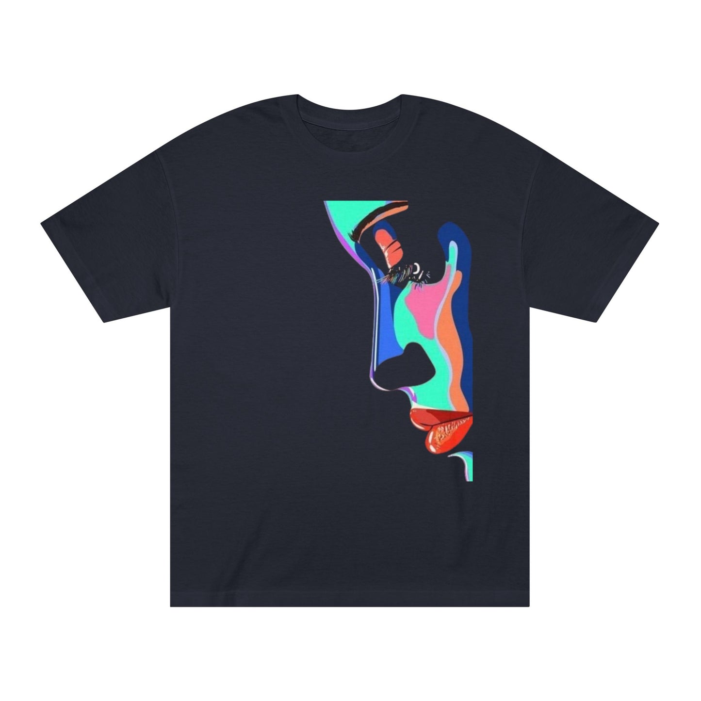 Abstract Face Art Unisex Classic Tee - Vibrant Artist Design