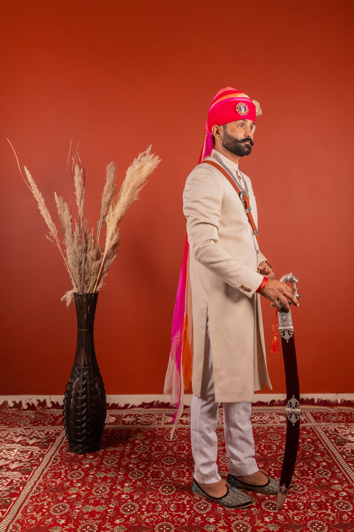 Heritage Beige Achkan for Men
