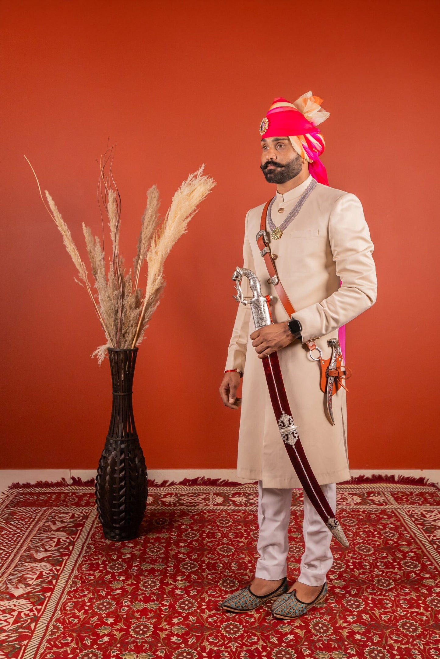 Heritage Beige Achkan for Men