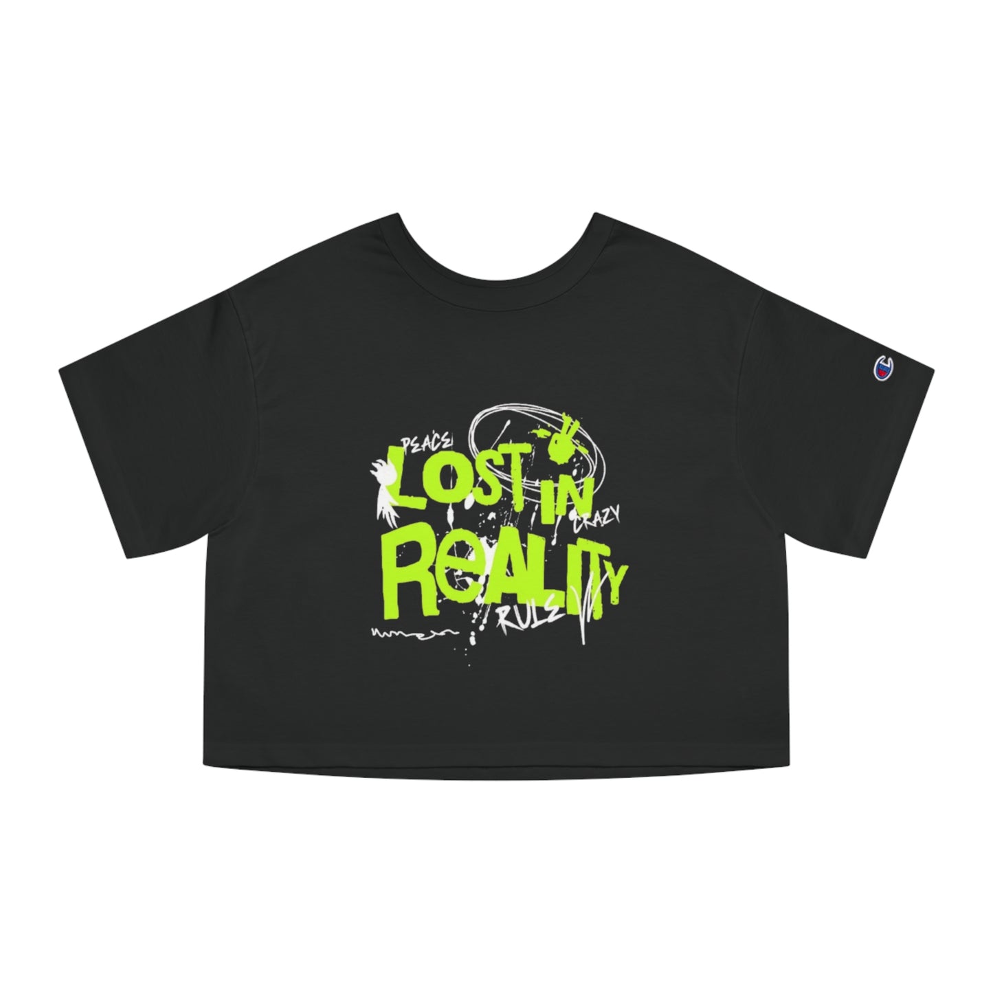 Cropped Graphic T-Shirt - 'Lost in Reality' Design for Trendy Women
