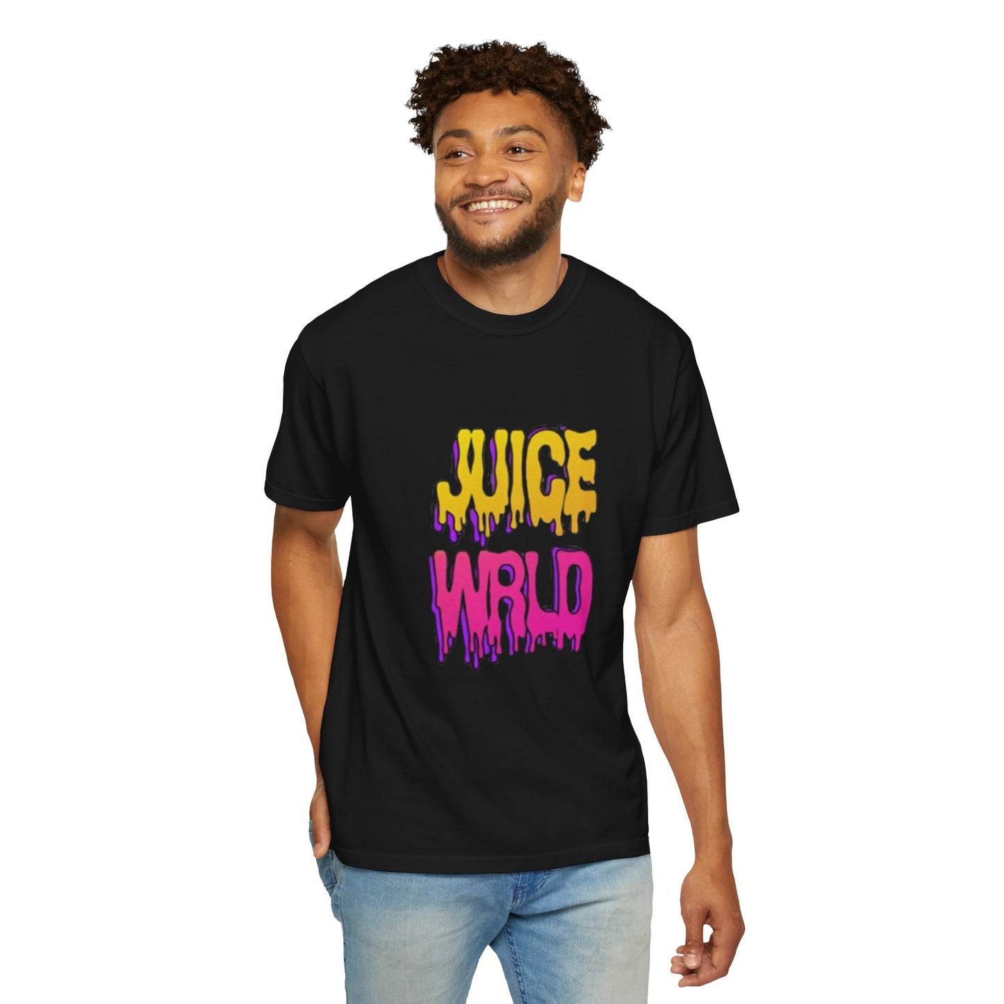 Wings Fashions -Dyed T-Shirt - Black