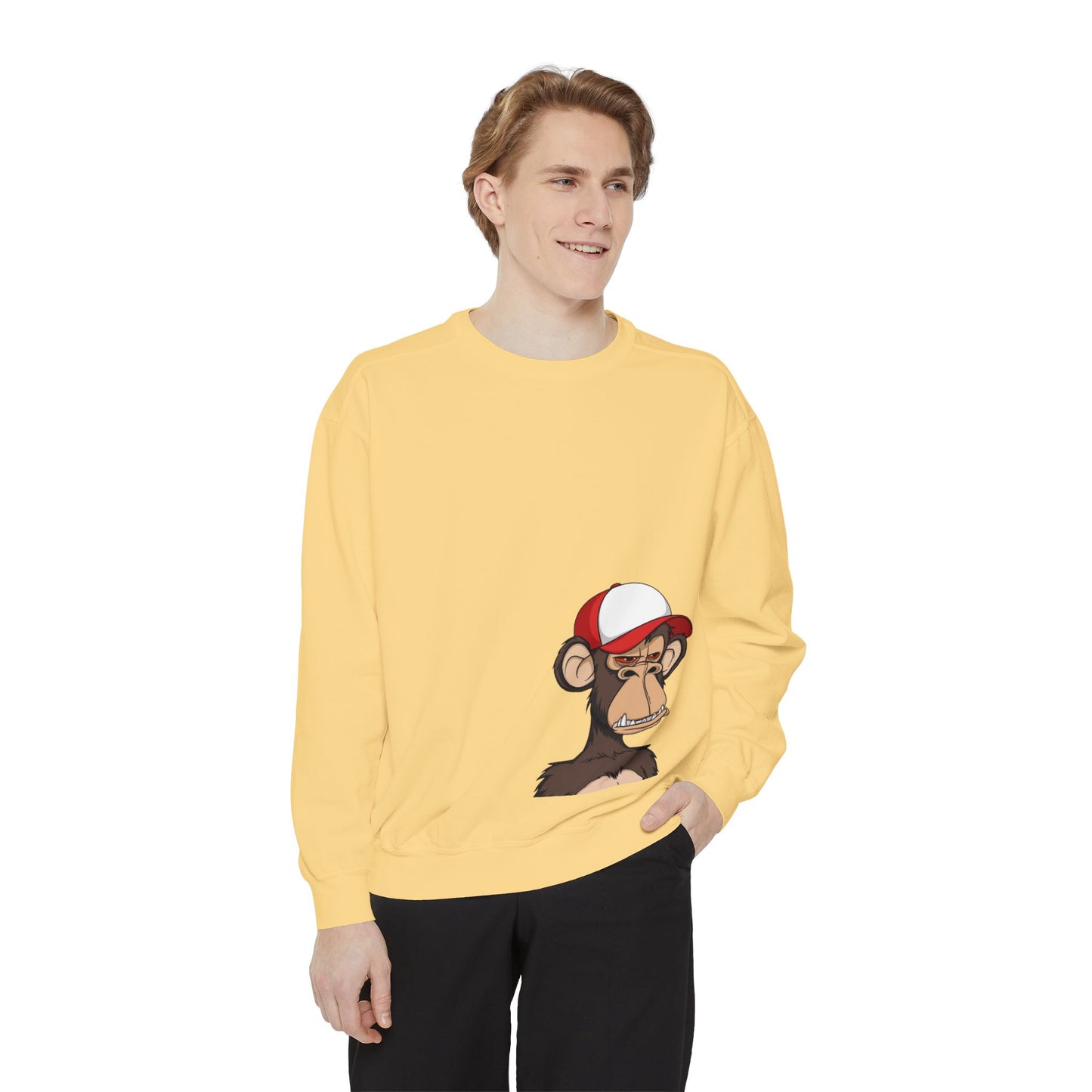 Wings Fashion Sweatshirt - Unisex Garment-Dyed Yellow
