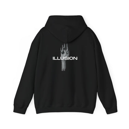 Chic Unisex Hooded Sweatshirt with Hand Design – Cozy & Stylish