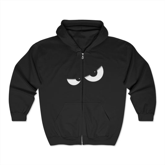 Wings Fashion Mysterious Eyes Full Zip Hoodie - Unisex Heavy Blend Sweatshirt
