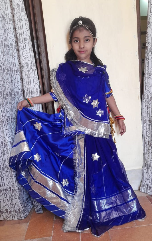 Royal Blue Silver Gotta Work Poshak