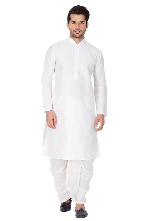 Cotton Comfortable Solid Kurta with Traditional Dhoti Set