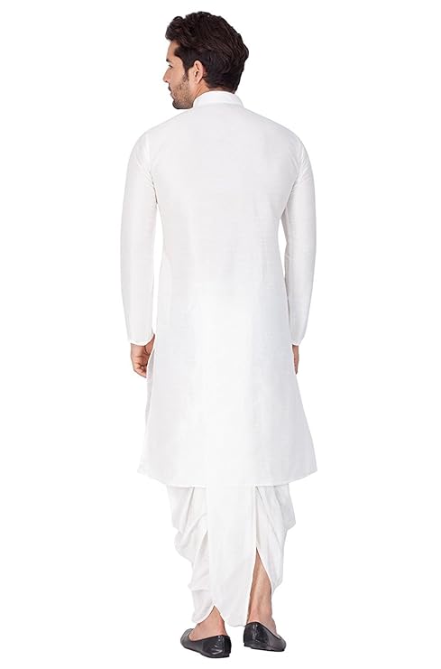 Cotton Comfortable Solid Kurta with Traditional Dhoti Set
