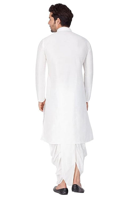 Cotton Comfortable Solid Kurta with Traditional Dhoti Set