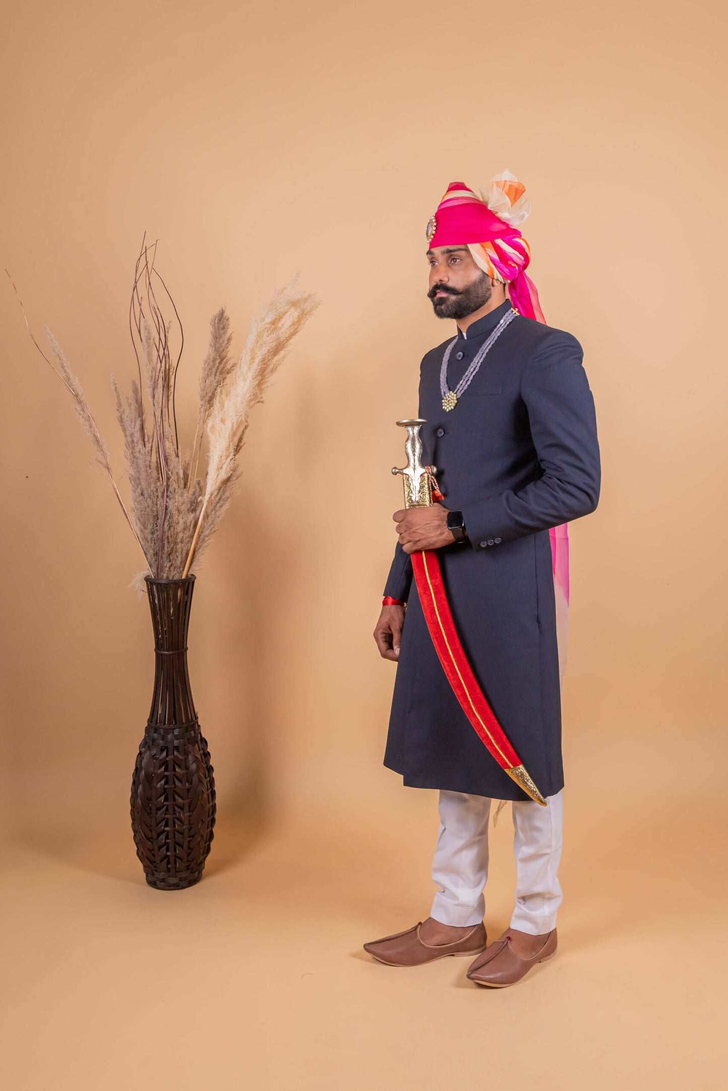 Majestic Blue Achkan for Men