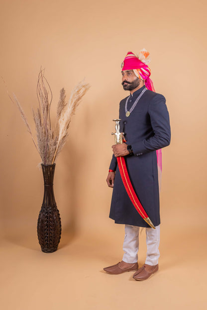 Majestic Blue Achkan for Men