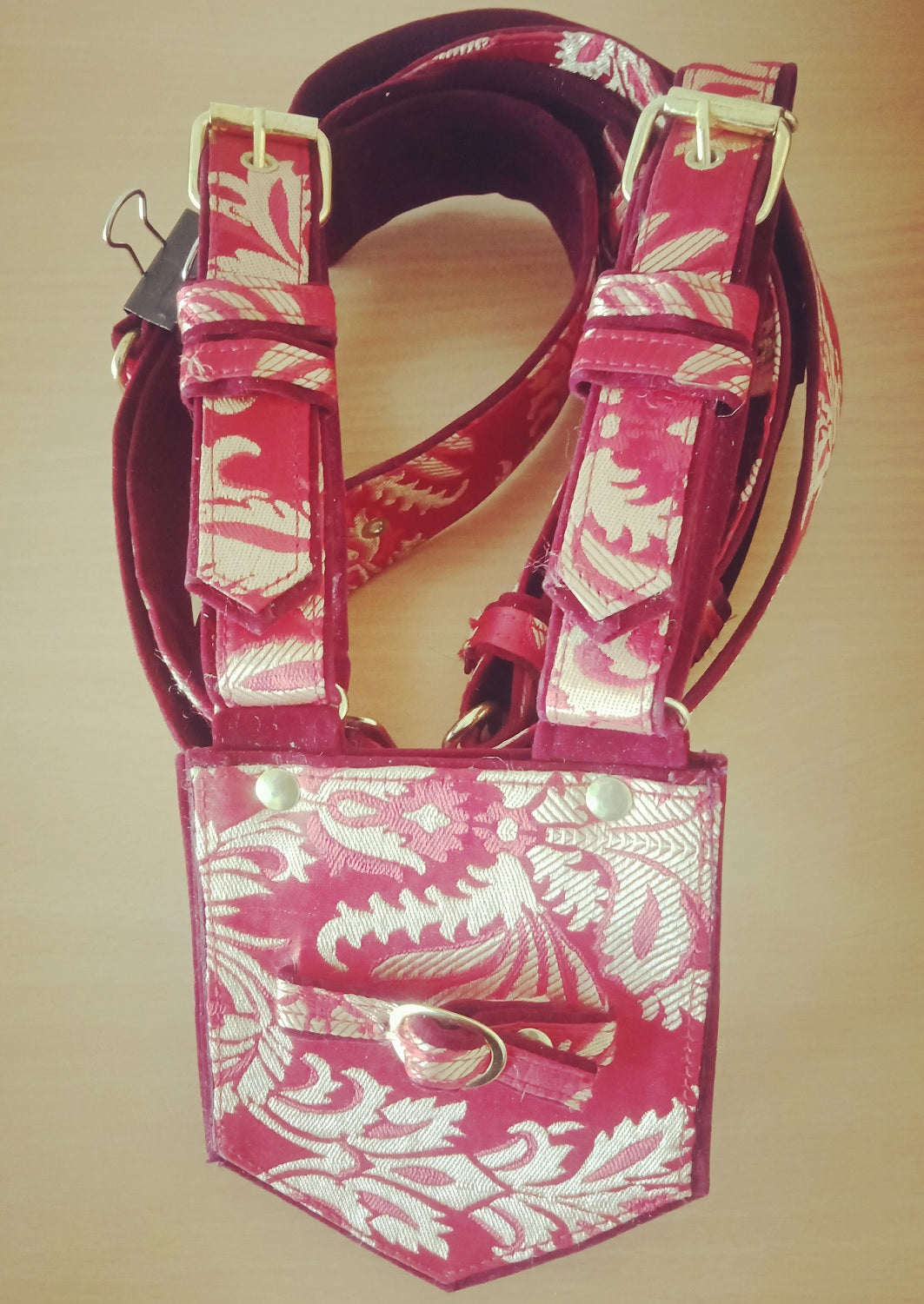 Red Zari Groom Crossbelt