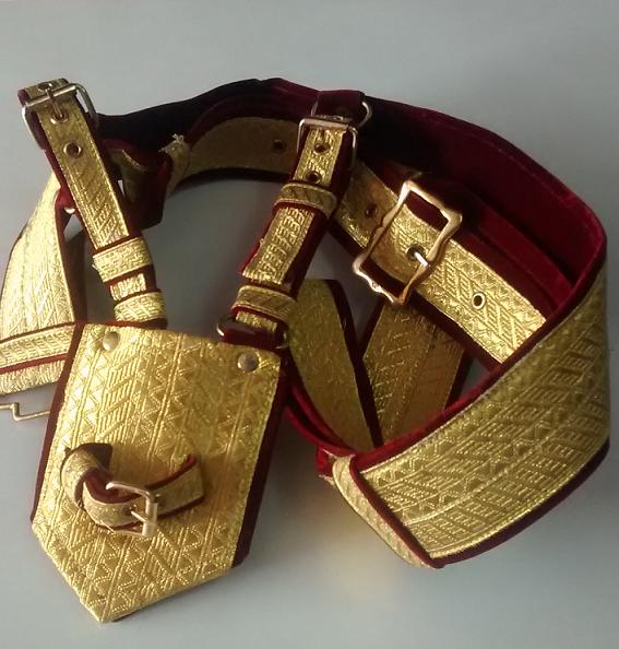 Golden Zari Groom Crossbel