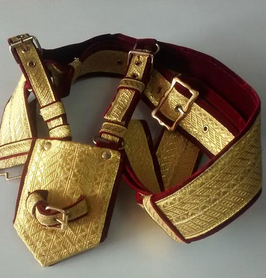 Golden Zari Groom Crossbel